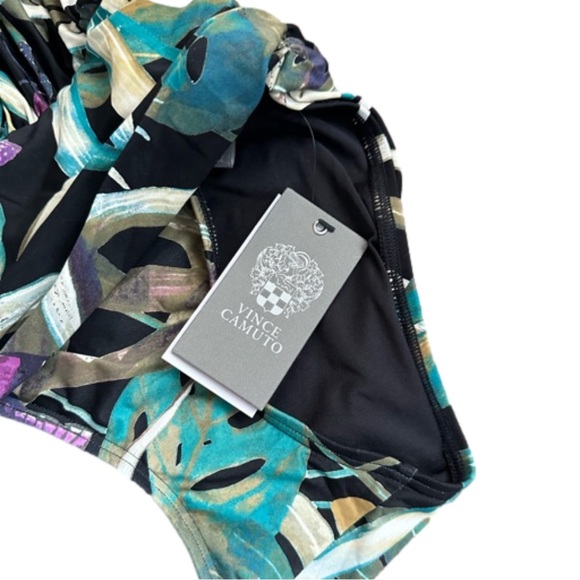 Vince Camuto plunging v neck open back swimsuit - Picture 3 of 4
